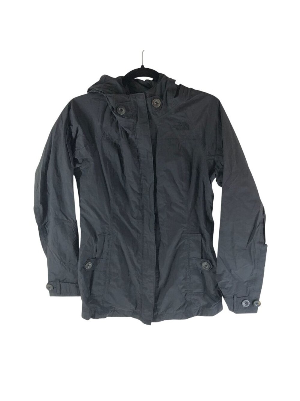 The North Face Women's Resolve Parka Rain Jacket Waterproof Pockets Black S